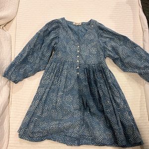 Madewell short dress with buttons, balloon sleeves, like new